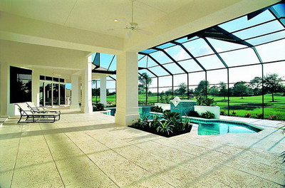 彩色混泥土壓花藝術地坪 - 地面鋪裝 - 上海九弓實業 - 中華園林網